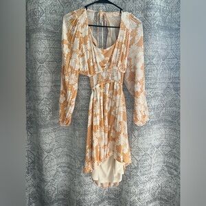 Floral cut out back sun dress